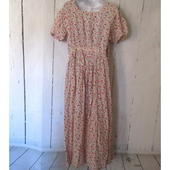 April Cornell Dress S Sweetheart Romance Floral Midi Maxi Cottagecore Prairie - Picture 7 of 10